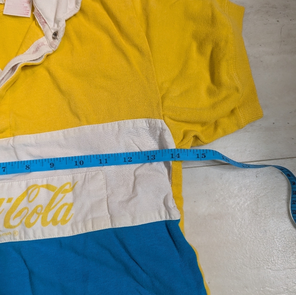 VINTAGE 1980s Youth S Color Block‎ Coca-Cola Polo, Novelty, Kids - Picture 2 of 6